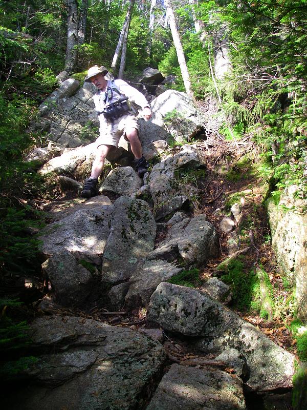 IMGP4948 WhiteFace01.JPG - Climbing down the rocks on the way back was just as challenging as climbing up - Photo by Rickey Shortt